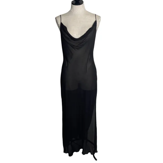 Victoria's Secret Vintage 90s Nightgown Size Large Bias Cut Drape Silk Crepe