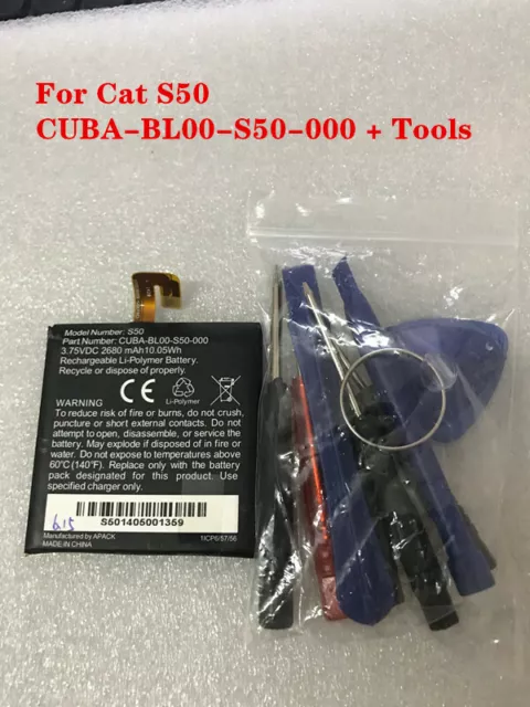 NEW Original CUBA-BL00-S50-000 S50 Battery For Caterpillar Cat S50 2680mAh+Tools