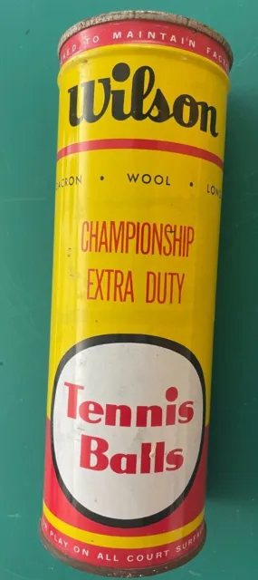 Wilson tennis balls Vintage , sealed metal container with the key authentic old