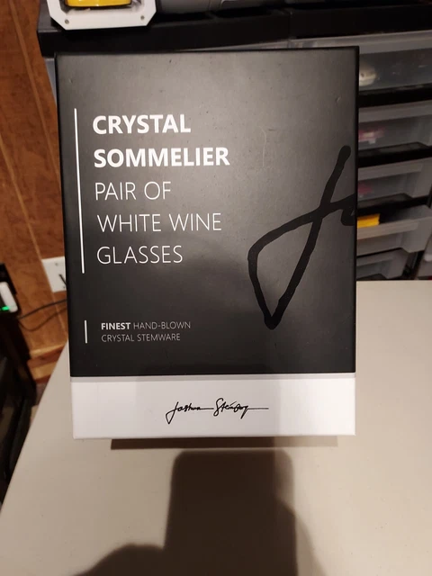 Crystal Sommelier Pair of White Wine Glasses