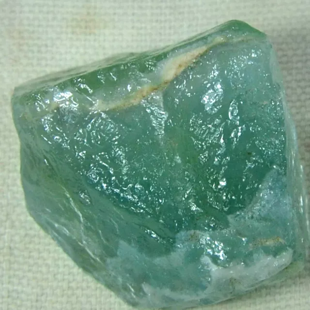 224.00Ct 100% Naturale Brasiliano Verde Fluorite FACET Grezzo 34x32x18mm Gemma 3