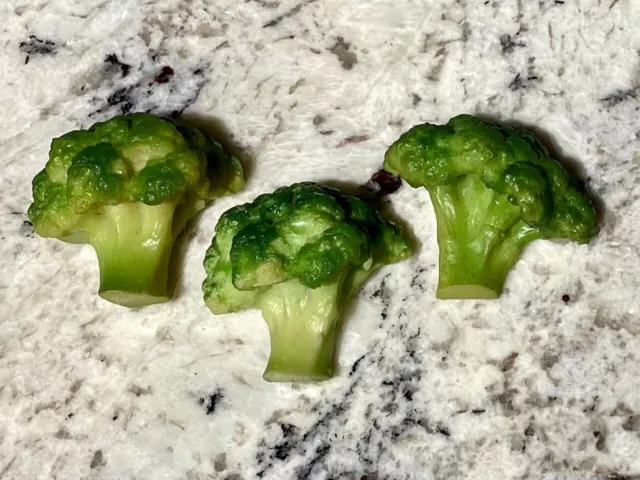 Vintage 3D Simulation Fridge Magnets X3 Vegetable Broccoli Decor Rubber Retro