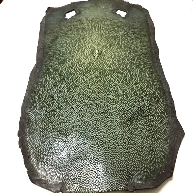 Cuero Oculto Piel Graya Pulido Genuino Piel de Shagreen Envío Gratuito #13