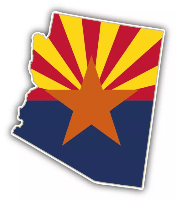 Arizona USA State Map Flag Car Bumper Sticker Decal