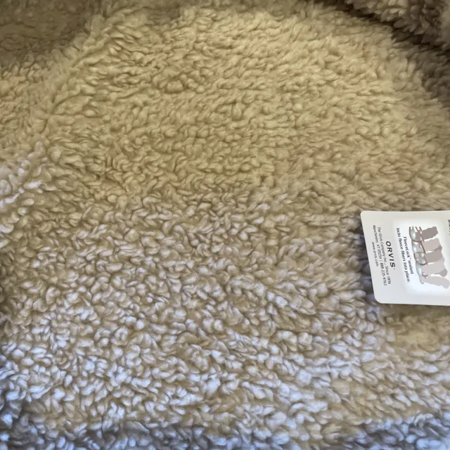 Orvis FLEECE wraparound COVER ONLY dog bed Small Khaki NEW Tags 2