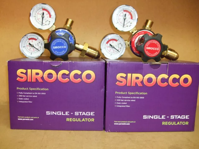 Oxygen & Acetylene Single Stage 2 Gauge Regulator gas welding brazing Oxy Acet