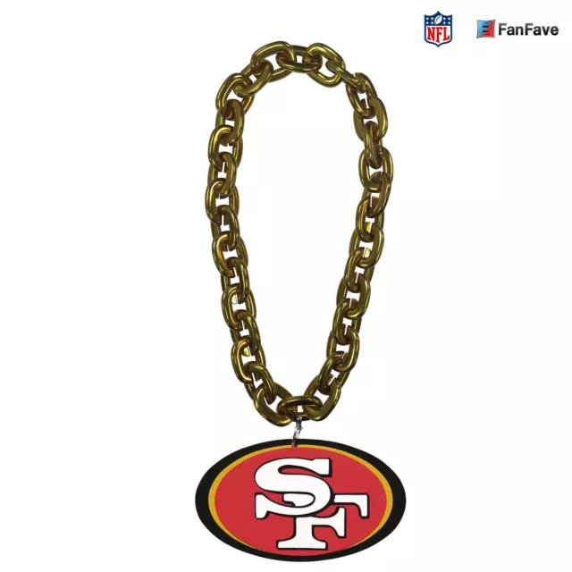 San Francisco 49ers New NFL Fan Chain Necklace Foam 4 Colors!