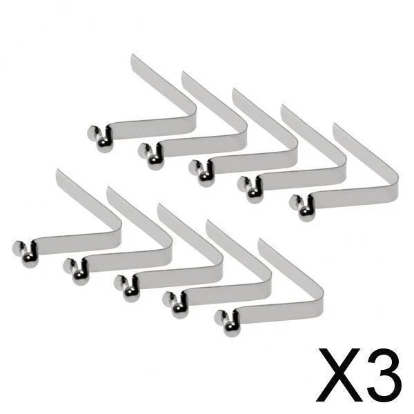 3X Lot De 10 Mâts De Tente Kayak Paddle Bouton Poussoir Spring Snap Clip