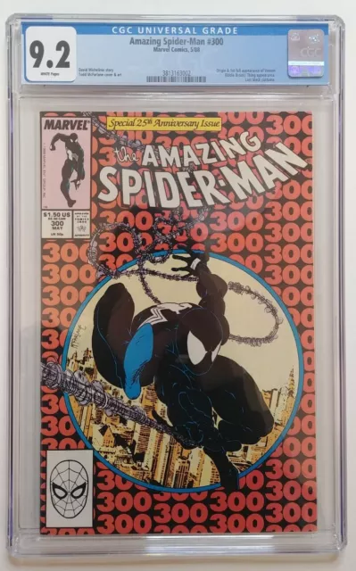 Amazing Spider-Man 300 CGC 9.2 1st app. Venom, White pages 1988 Todd McFarlane