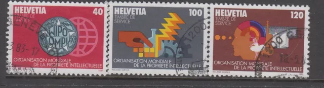 Switzerland (WIPO) - 3no. different stamps 1989 (CV $7)