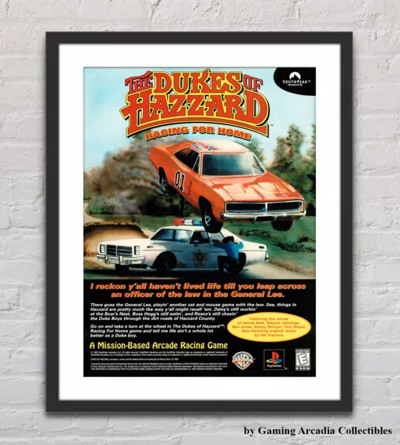 The Dukes Of Hazzard Playstation PS1 Glossy Promo Ad Poster Unframed G4395