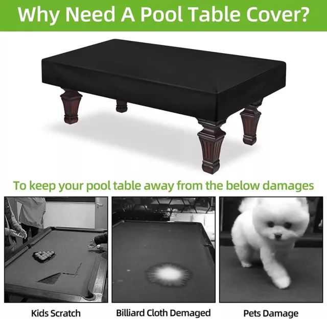 7FT Outdoor Pool Snooker Billiard Table Cover Polyester Waterproof 2