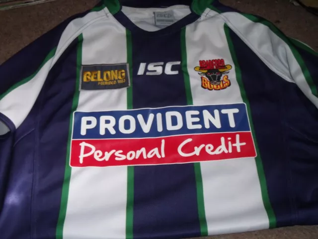 Bradford Bulls Rugby League Away Shirt Adults L Isc Provident Personal Credit