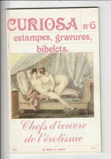 Curiosa # 6 Chefs d'oeuvres érotisme Vertès CPA Japon pipe Klem Nerciat Deveria