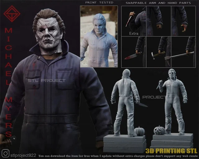 Halloween MichaelMyers 3D Printing Unpainted Figure Model GK Blank Kit In Stock
