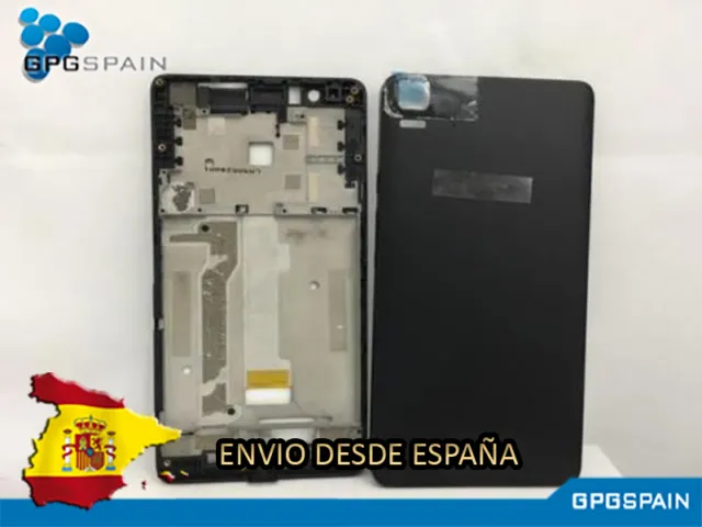 Carcasa Intermedio Bq E5 4G + Tapa Trasera Color Negra Envio Rapido Desde España