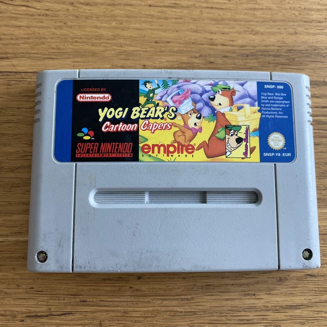 Jeu SNES YOGI BEAR'S CARTOON CAPERS - Version PAL EUR, En Très Bon état