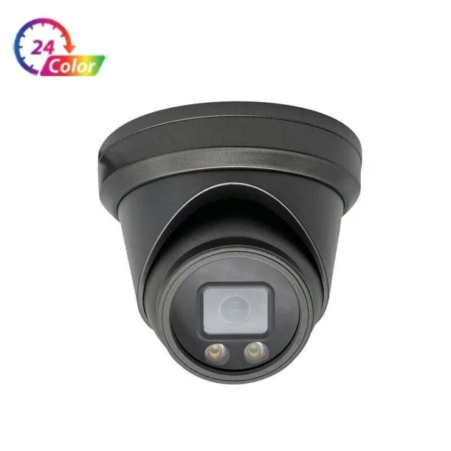 Caméra dôme IP POE compatible Hikvision 5MP ColorVu IP66 Métal Noir