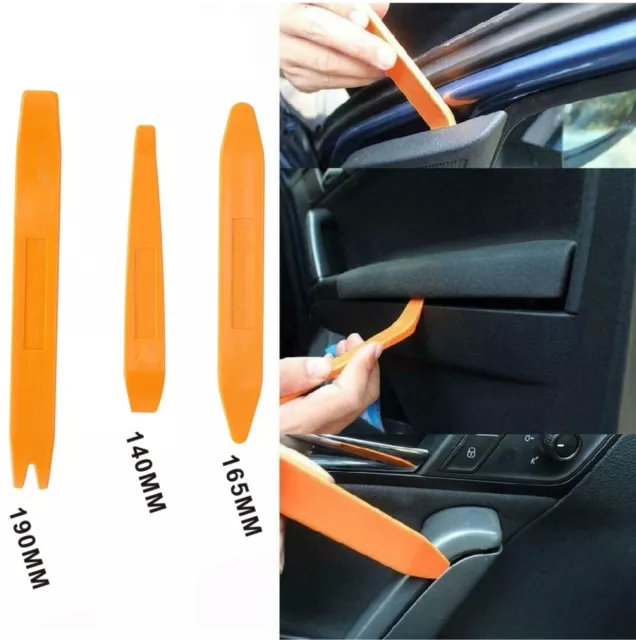 3PCS Car Radio Door Body Clip Panel Trim Dash Audio Plastic Removal Pry Tool Kit