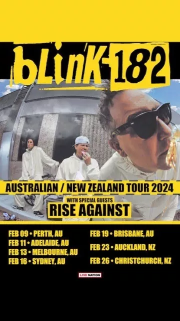 1x Blink 182 Ticket (Section 322) 9th Feb 2024 6.30pm