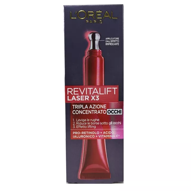 L'Oreal Revitalift Laser X3 Concentré Yeux Effet Look Nouveau 15 ML 3672