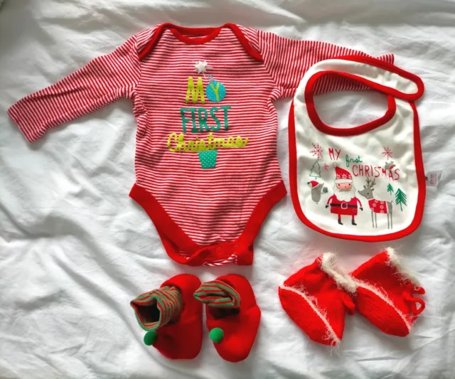 Baby's First Christmas clothing - 0-3 months - Excellent condition hardly worn