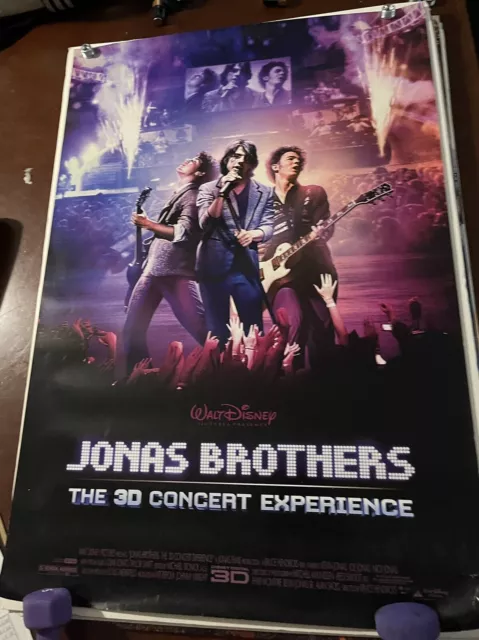 Jonas Brothers 3D Movie Concert Poster 27x 40 Theatre ORIGINAL !