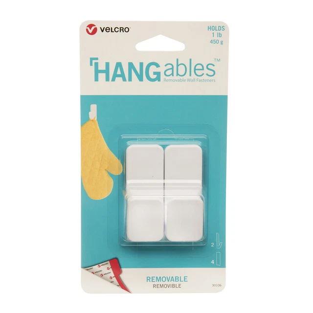 Velcro Brand VEL-30106-USA White Plastic Adhesive Storage/Utility Hook 1 lbs.