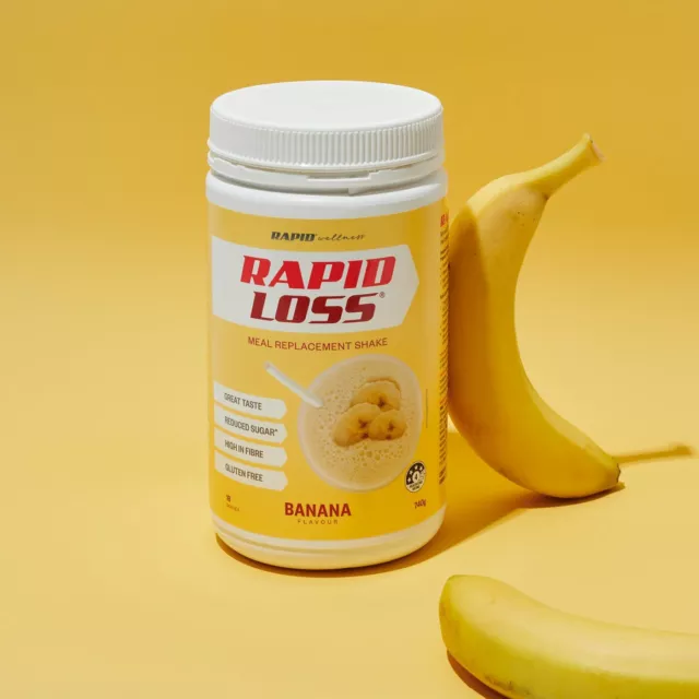 3 x Rapid Loss Banana 740g Meal Replacement Weight Loss Gluten Free