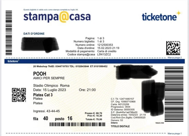 Biglietti concerto Pooh