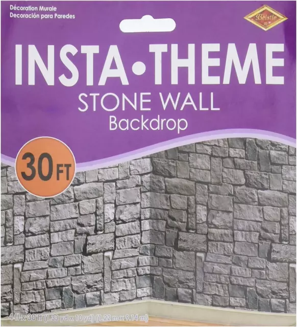 Stone Wall Plastic Backdrop
