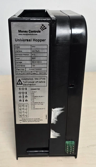 Money Controls Universal Hopper MK4 VERSION / CCTALK PROTOCOL