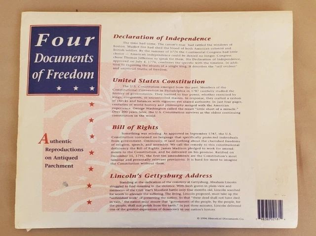 Four Documents of Freedom Authentic Reproduction