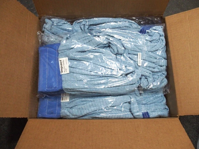 Lot of 11 Impact Microfiber Cloth Tube Mop Headband Large Blue Sealed in Bag