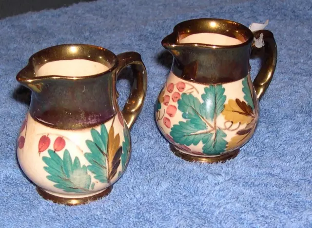 WADE CERAMICS - A Pair of Small Harvest Ware Pitchers, 3" Tall