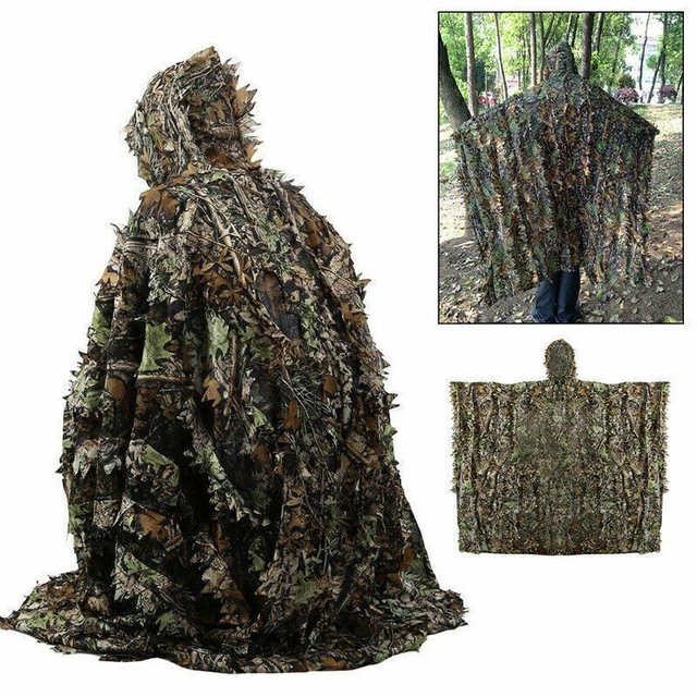 3D Ghillie Anzug Woodland Tarnung - Komplett-Set Für Jagd & Airsoft