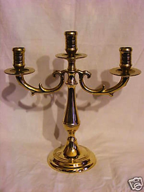 Fdit Support de chandelier Bougeoir doré à trois têtes style européen