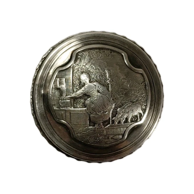 Broche Médaille Centaure Femme Nue Signée L Muller - Style Art Déco Doré, Occasion