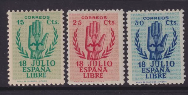España 1938 Edifil 851-853** MNH cat. €23