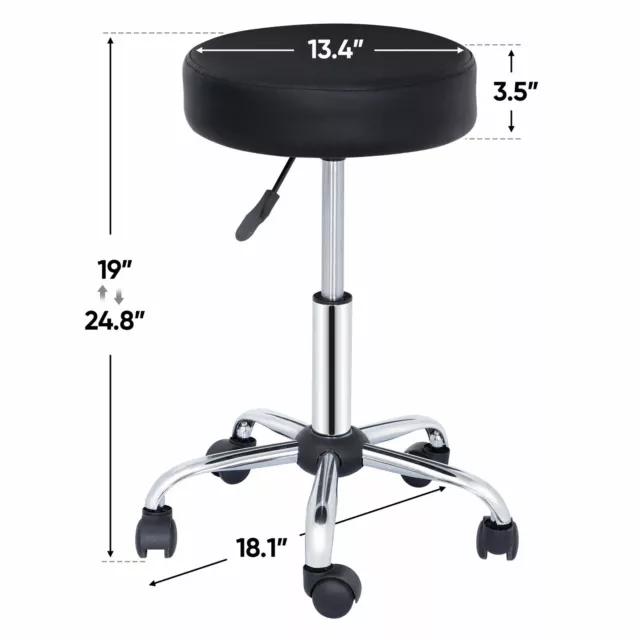 Hydraulic Rolling Chair Adjustable Tattoo Salon Stool Facial Massage Spa Stools