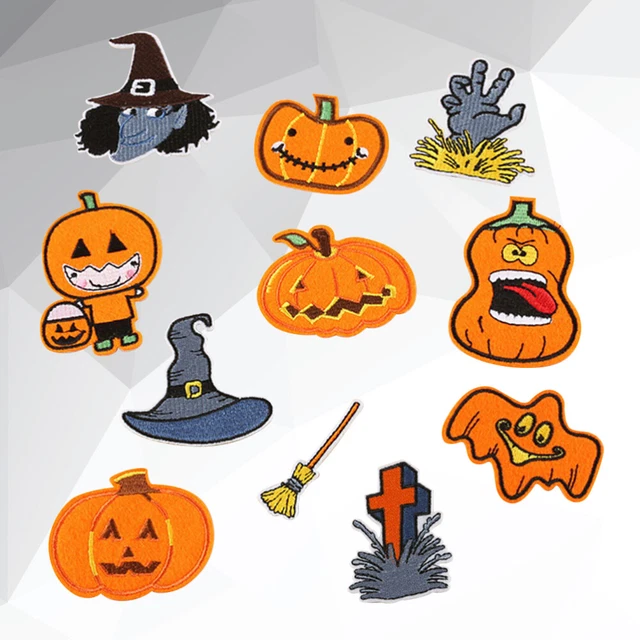 11 Pcs Halloween Embroidered Patches Jeans Cartoon Backpacks