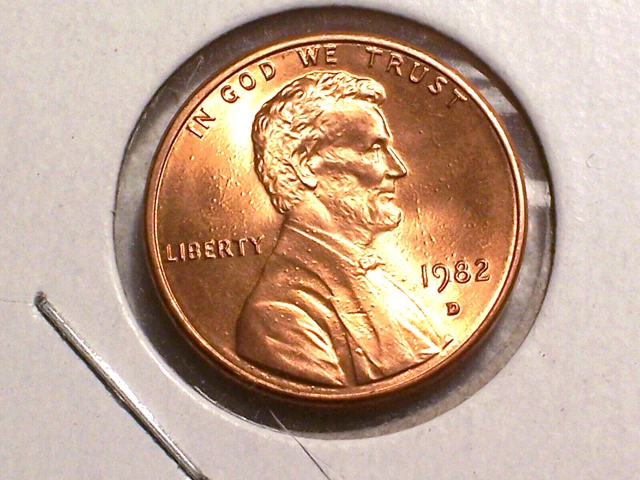 1982-D  @  Small date,  "ZINK" Lincoln Penny {From roll}