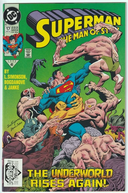 Superman Man Of Steel #17 1992 high grade 1st cameo Doomsday 1st Print
