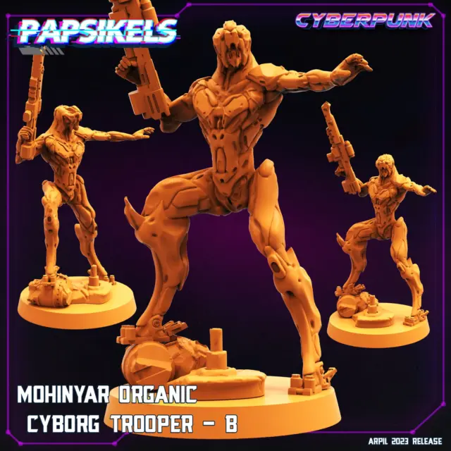 Mohinyar Organic Cyborg Trooper B | Cyberpunk | Sci-Fi Miniature | Papsikels