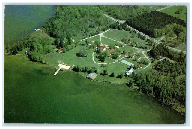 Aerial View Of Fountain Point Lake Leelanau Michigan MI Vintage Postcard
