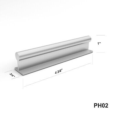 HRX Glass PH02 Pair of Self-Stick Pull Handles for Kitchen Cabinet & Closet Door