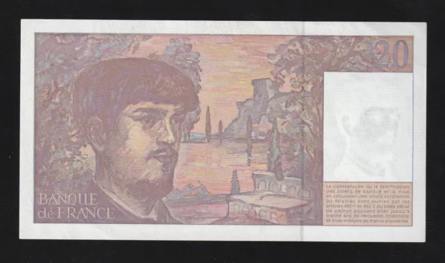 France, 20 francs, 1997, P-151i, last per-Euro, UNC Composer Claude Debussy 2