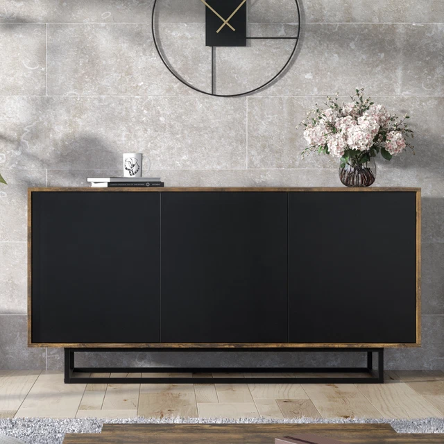LOFT RETRO INDUSTRIAL Sideboard Vintage Oak TV Unit Cupboard TV