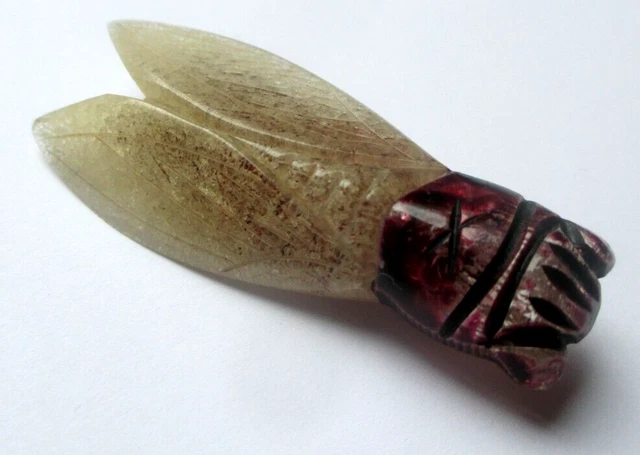 Ancienne Broche Art Déco Cigale - Celluloïd Ou Galalithe - Années 1930-1940 - 7,5cm