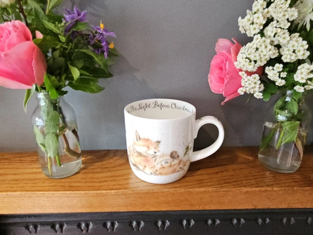 Taza china de hueso fino de Wrendale Designs la noche antes de Navidad